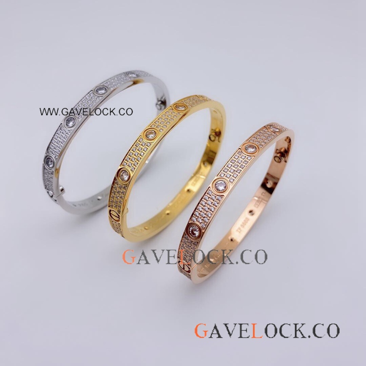 Luxury Full Diamond Cartier Love Bracelet Men or Lady